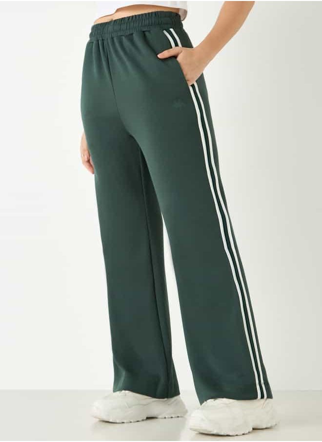 Kappa Panelled Joggers with Elasticated Waistband and Pockets