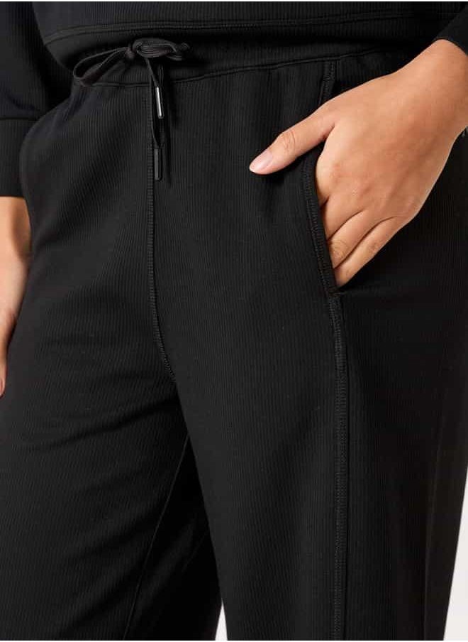 Kappa Panelled Pants with Drawstring Closure and Pockets