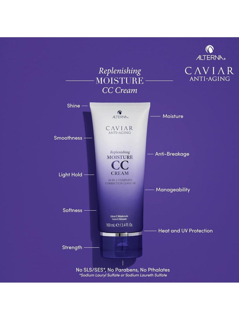 CAVIAR Anti-Aging Replenishing Moisture CC Cream |10-in-1 Hair Protection & Treatment Cream | Nourishes, Restores & Hydrates