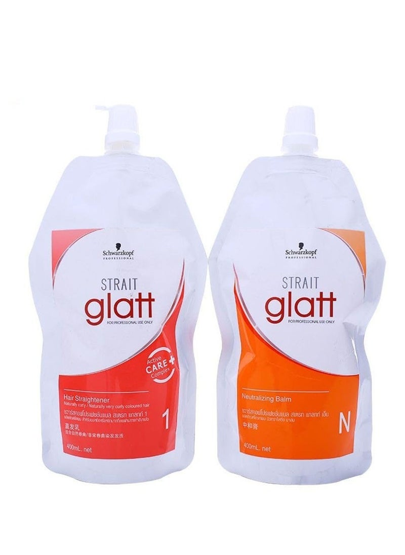 Professional Glatt Hair Straightener No. 1 400ml + 400ml Neutralizer