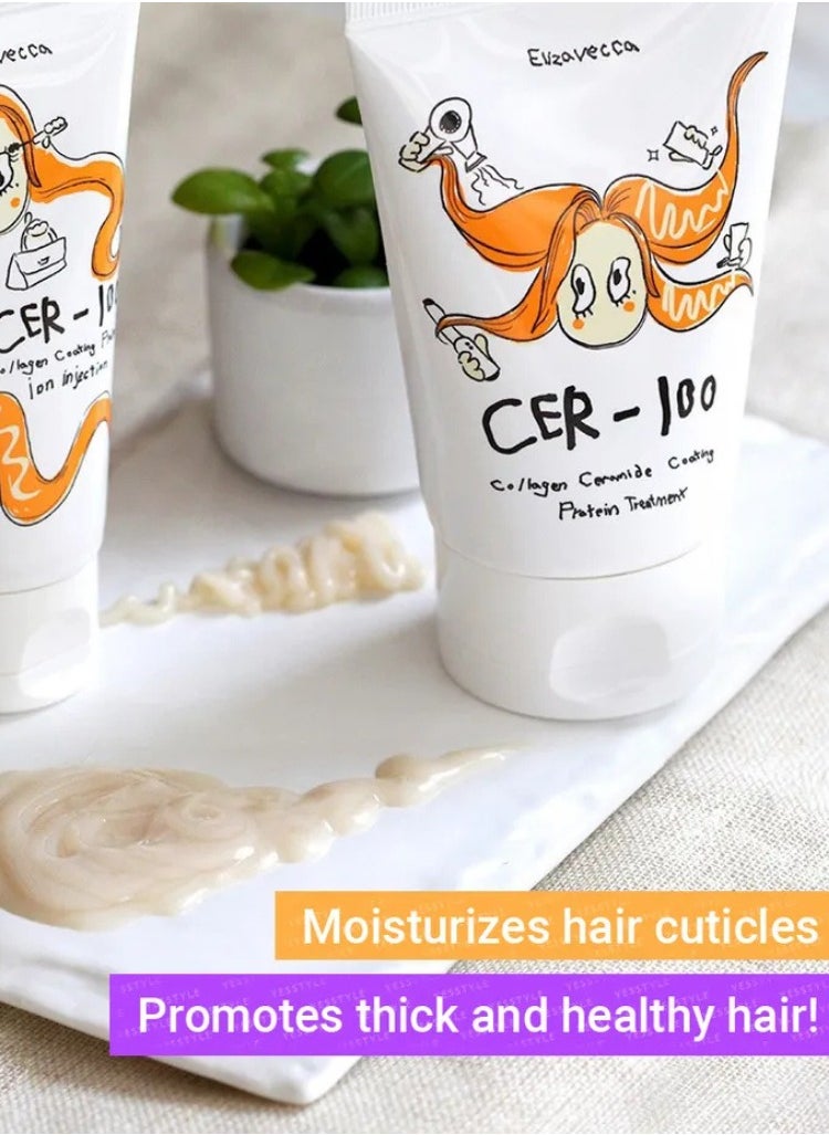 Elizavecca Milky Piggy CER-100 Collagen Ceramide Coating Protein Treatment – Intensive Hair Repair & Hydration, 100ml