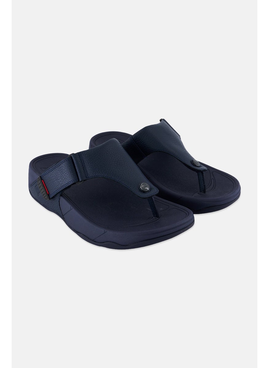 Men Trakk II Toe-Thongs Open Toe Velcro Closure Sandal, Navy Blue