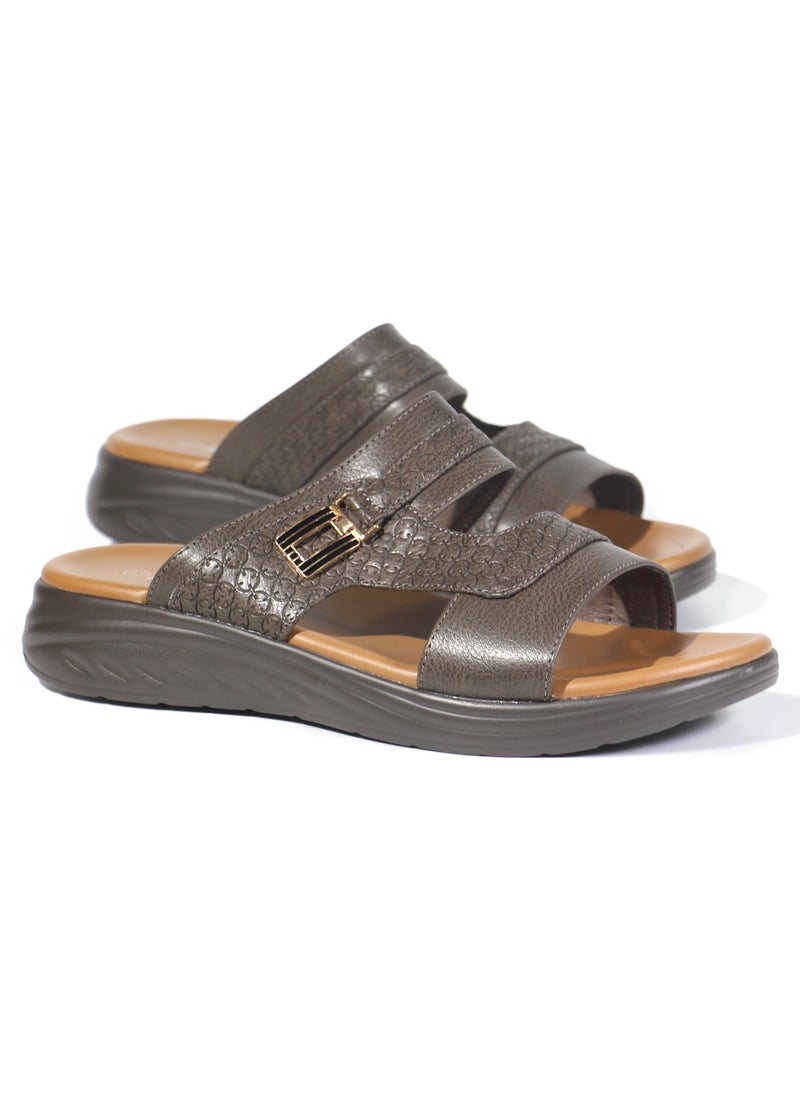 Men’s Arabic Sandals - Ultra-Soft, Lightweight, and Breathable Slip-On Slippers with Flexible Midsole - Anti-Slip, Waterproof, and Odorless Design for Outdoor, Medical, and Casual Wear