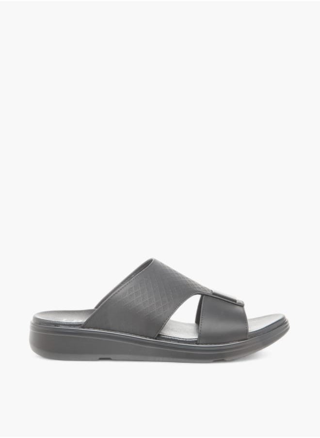 Men Textured Slip-On Arabic Sandals Ramadan Collection