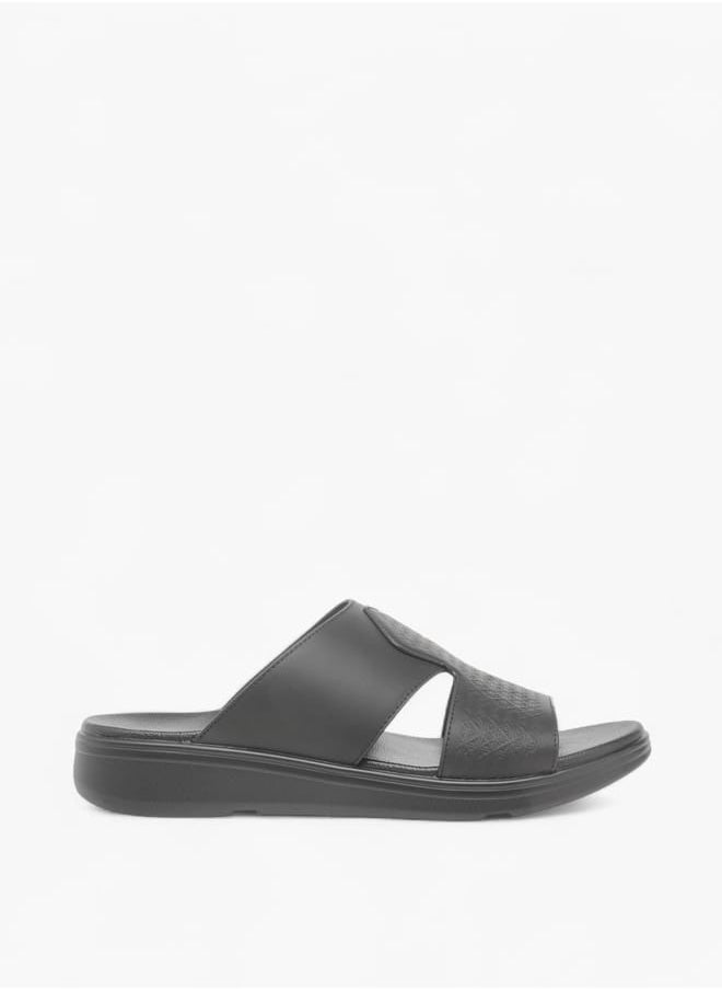 Men Textured Slip-On Arabic Sandals Ramadan Collection