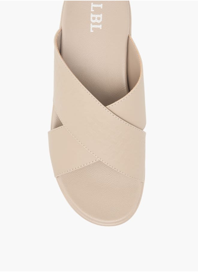 Men Textured Slip-On Cross Strap Sandals Ramadan Collection