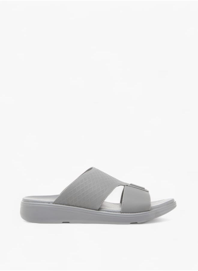 Men Textured Slip-On Arabic Sandals Ramadan Collection