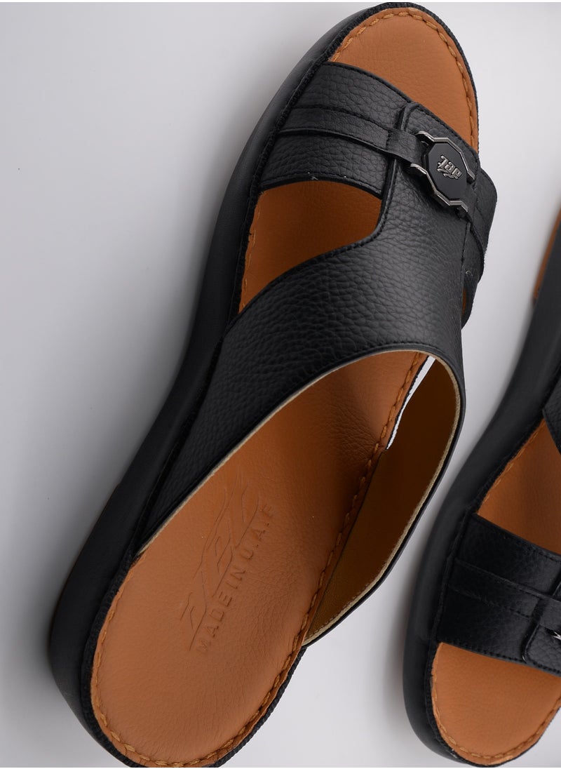 Premium Handmade Arabic Sandal | Pure Leather & PU Sole | Authentic Craftsmanship
