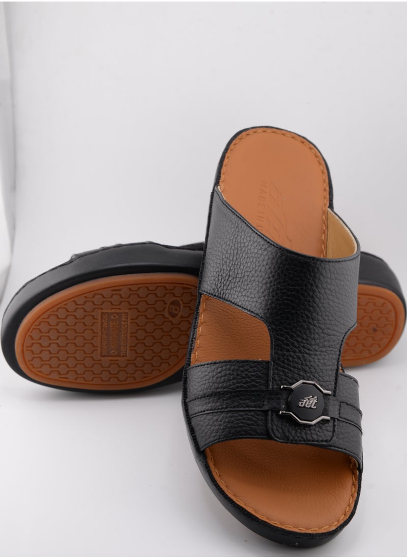 Premium Handmade Arabic Sandal | Pure Leather & PU Sole | Authentic Craftsmanship