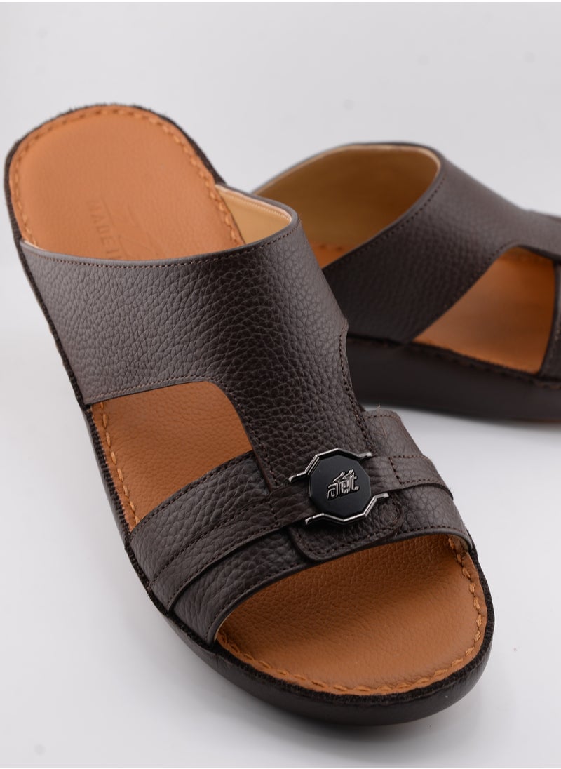 Premium Handmade Arabic Sandal | Pure Leather & PU Sole | Authentic Craftsmanship