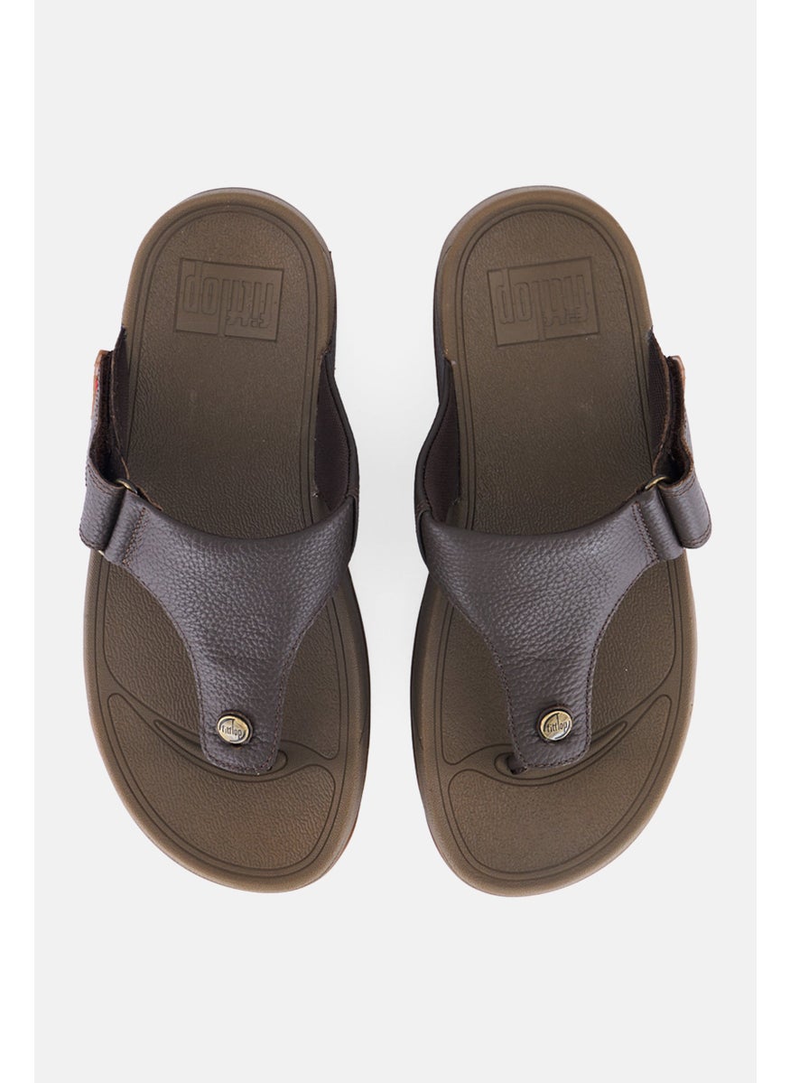 Men Trakk II Toe-Thongs Velcro Closure Sandal, Chocolate Brown