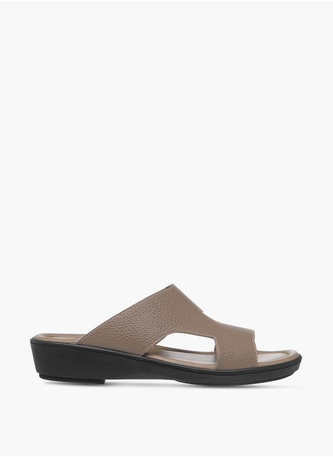 Men's Cutout Detail Slip-On Arabic Sandals Ramadan Collection