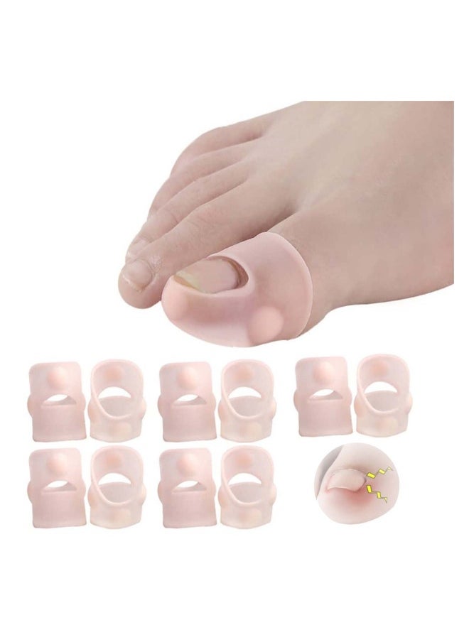 5 Pairs Elastic Silicone Ingrown Toenail Correction Sleeves Ingrown Toenail Corrector Ingrown Toenail Lifter Big Toe Sleeves Foot Care Toe Protector Paronychia Treatment Pedicure Tool Set