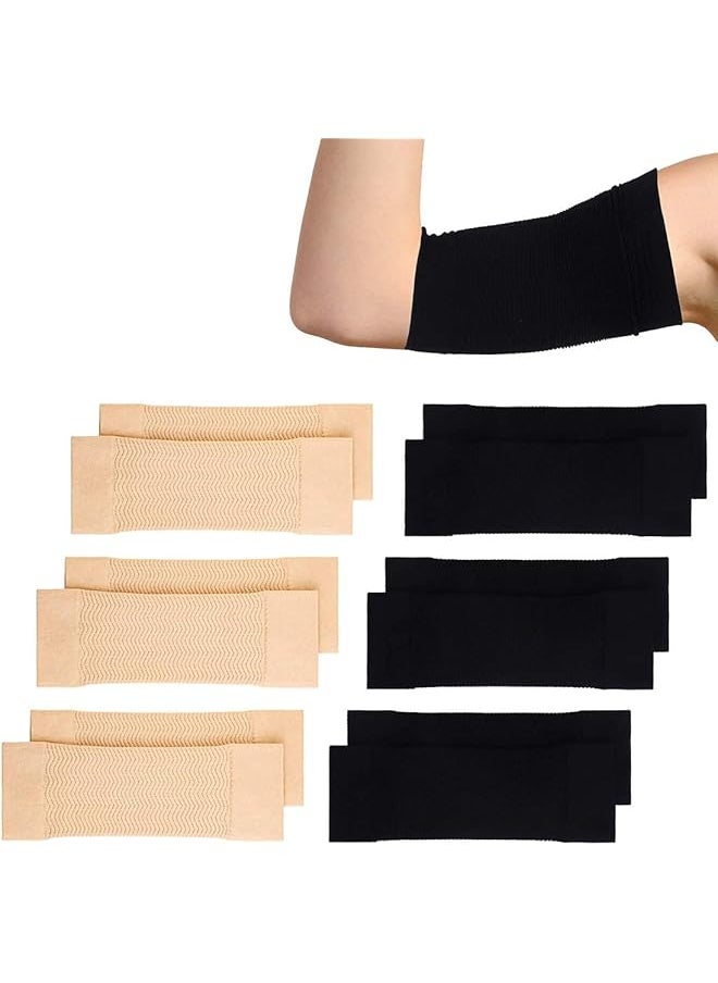 6 Pairs Arm Shapers Set Upper Arm Compression Sleeve Slimming Arm Warps Arm Slimming Shaper for Woman Cooling Arm Sleeves Cover Sun Sleeves Cover Arm Wraps