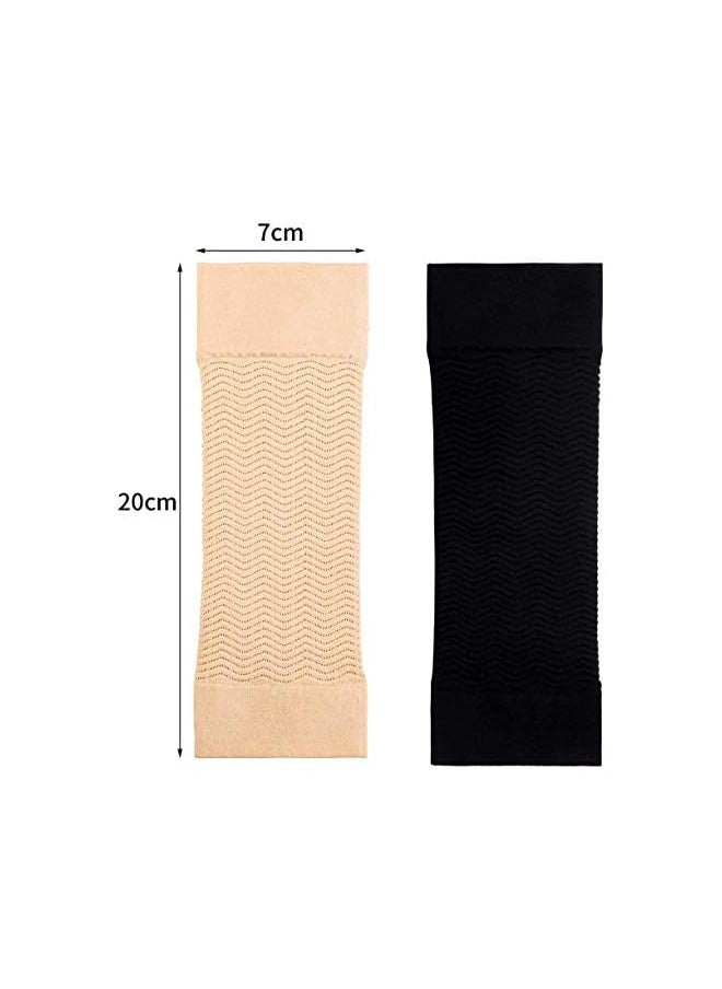 Arm Shapers Set Upper Arm Compression Sleeve Slimming Arm Warps Arm Slimming Shaper for Woman Cooling Arm Sleeves Cover Sun Sleeves Cover Arm Wraps, 6 Pairs