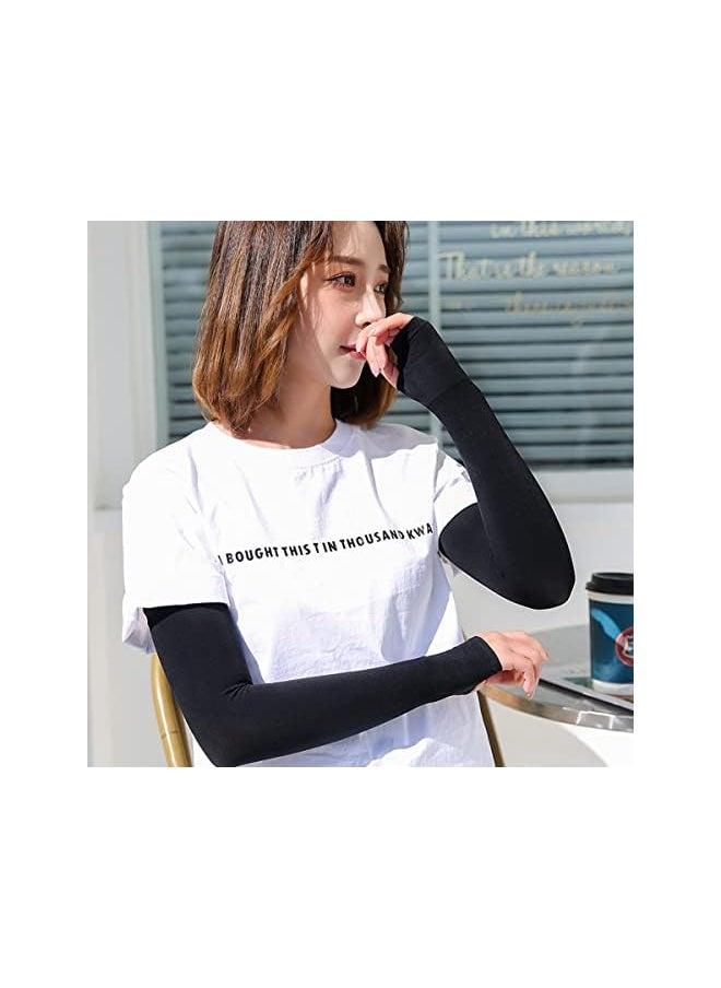 Arm Sleeves UV Protection 3 Pairs Breathable UPF 50 Long Sleeves Ice Arm Covers for Men Women Girl Adult, Cooling Sleeve Cover for Outdoor Sports