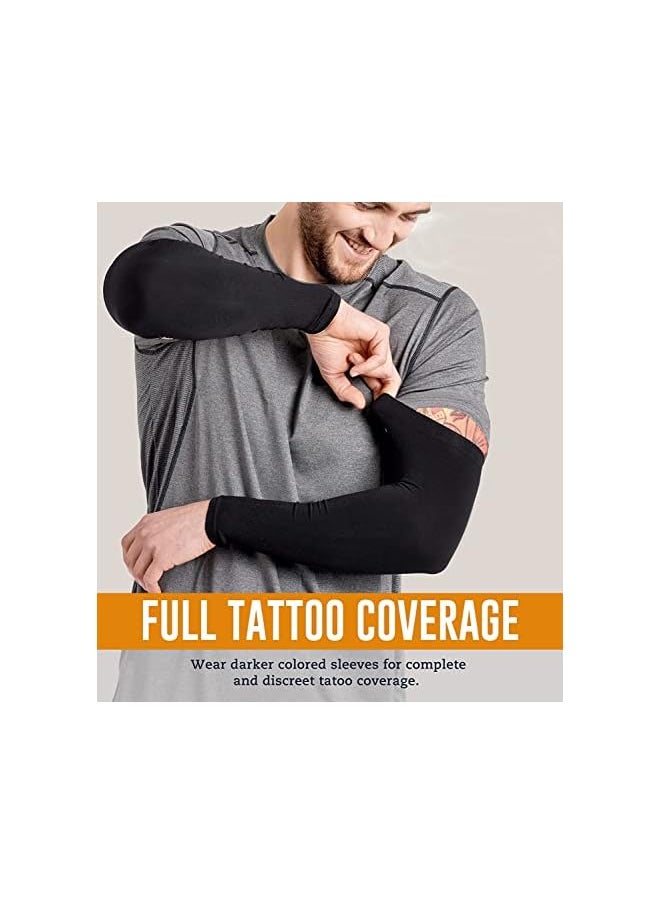 Sun Protection Compression Arm Sleeves - Tattoo Cover Up - Cooling Athletic Sports Sleeve for Football, Golf & Volleyball