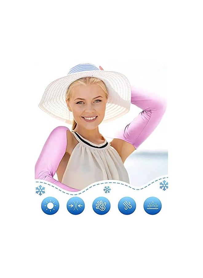 5 Pairs Cooling Shawl Arm Sleeve UPF50+ UV Protection Golf Breathable Arm Covers Outdoor Shawl Shrug for Women with Finger Hole for Golfing, Driving, Riding, Fishing