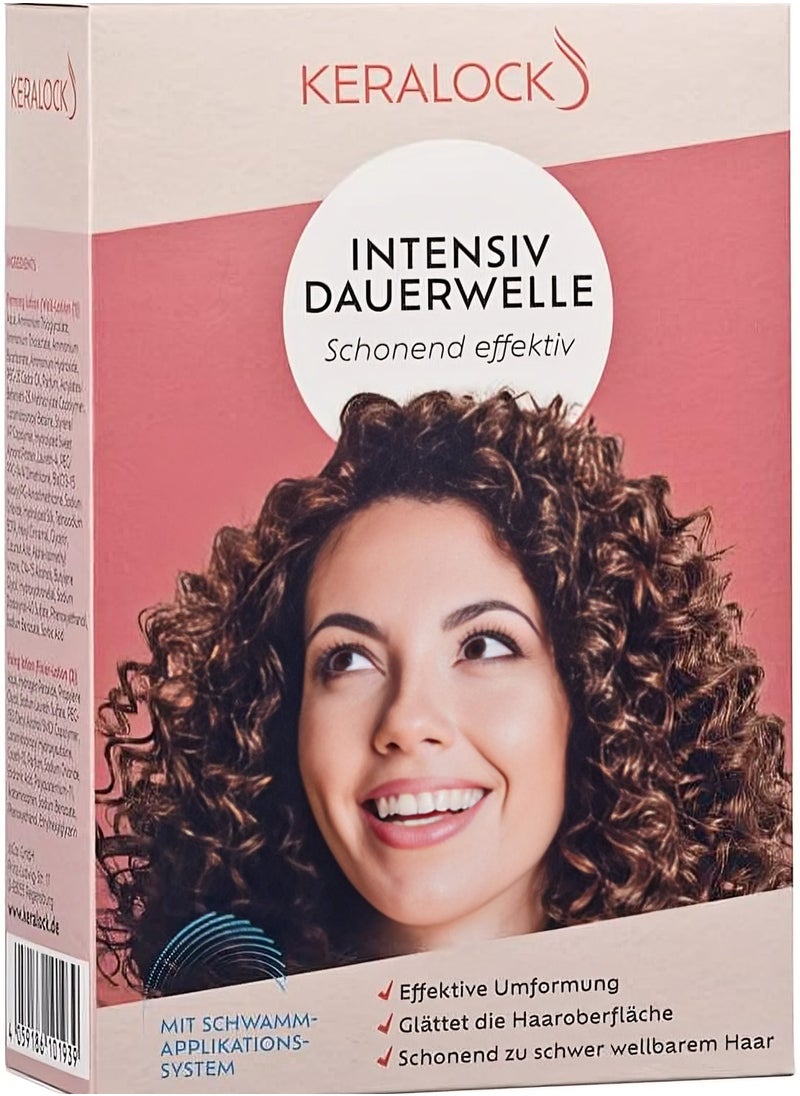 Keralock Intensive Perm – Gentle and Effective, Long-Lasting Curls, Smooths Hair Surface, Sponge Application System