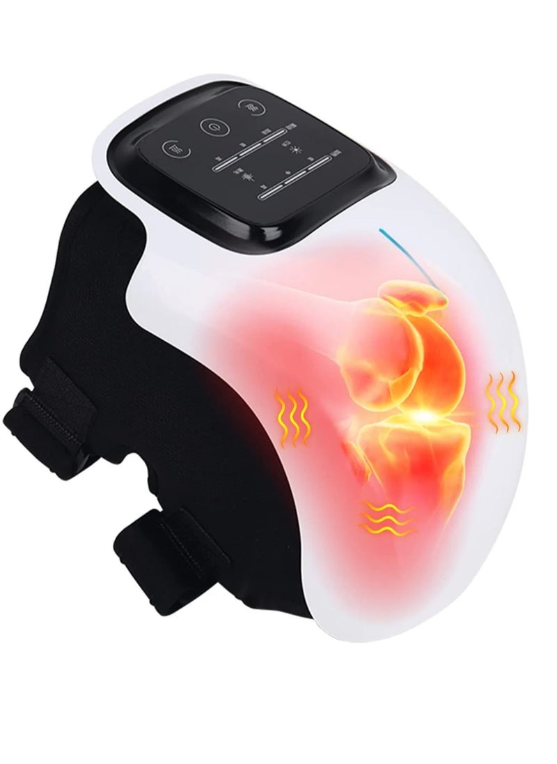 Knee Massager Large LED Screen Arthritis Knee Massage Wearable with Heat Rechargeable Electronic Smart Knee Massage for Knee Joint Pain Injury Swelling and Stiffness