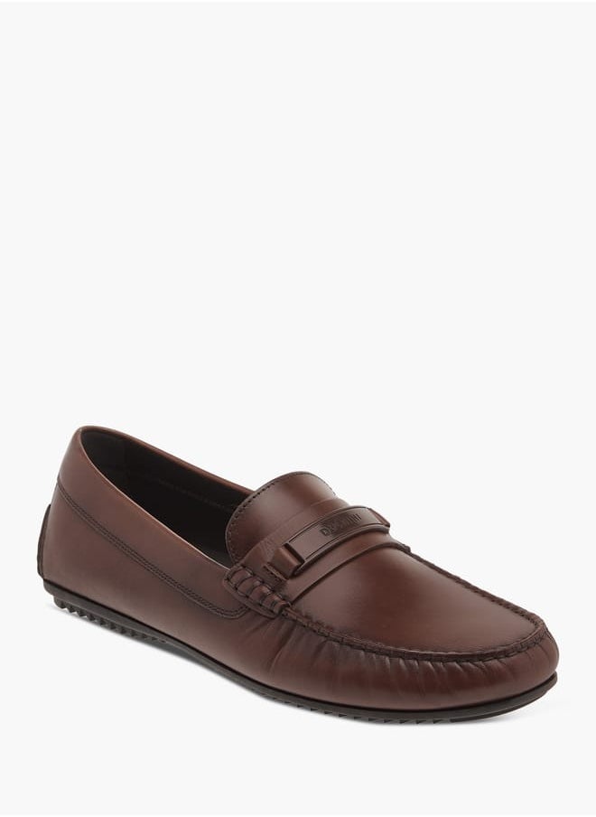 Mens Solid Slip-On Moccasins