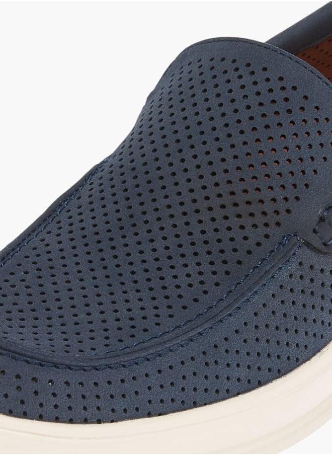 Mens Perforated Slip-On Loafers
