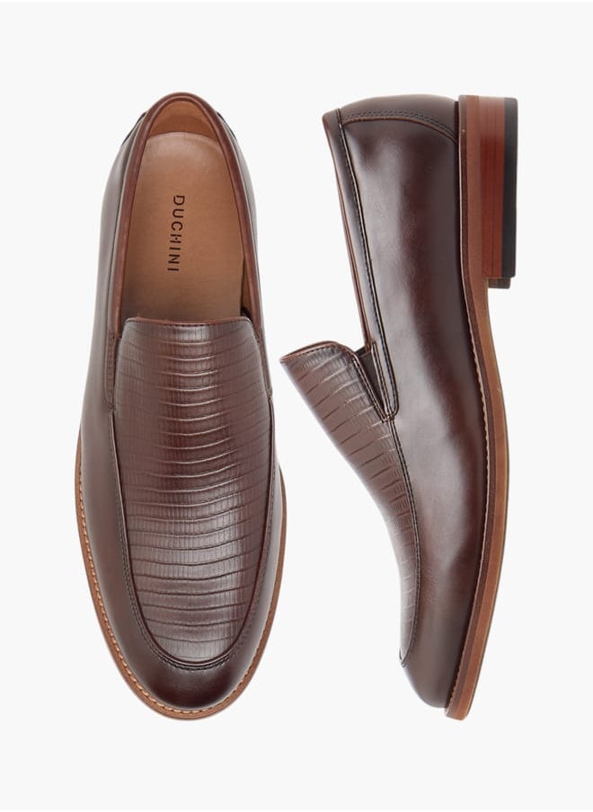 Men's Textured Slip-On Loafers