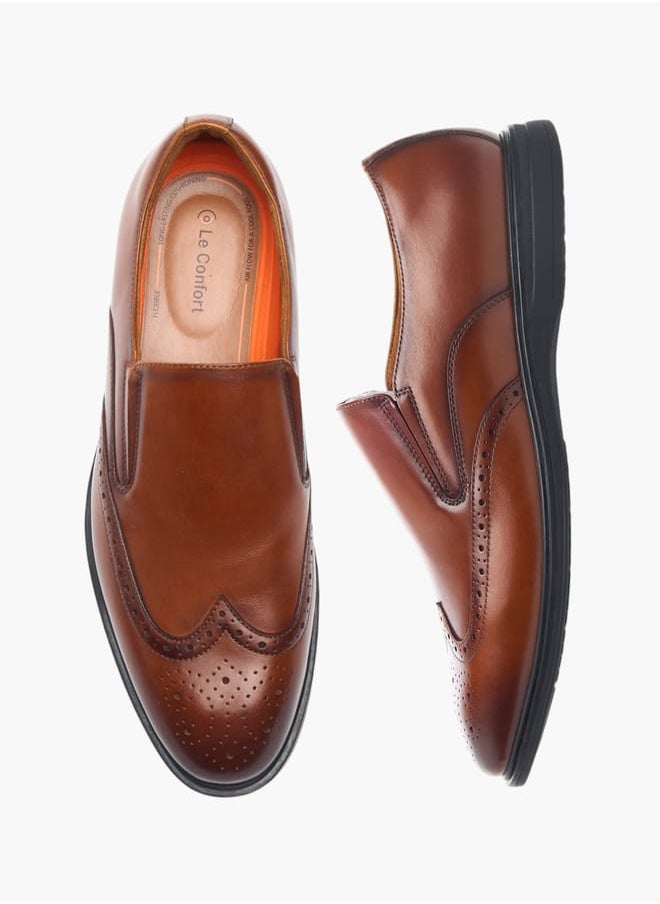 Men Panelled Slip-On Loafers