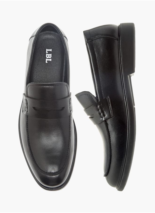 Men Textured Slip-On Loafers