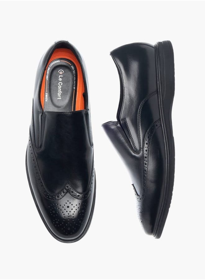 Men Panelled Slip-On Loafers