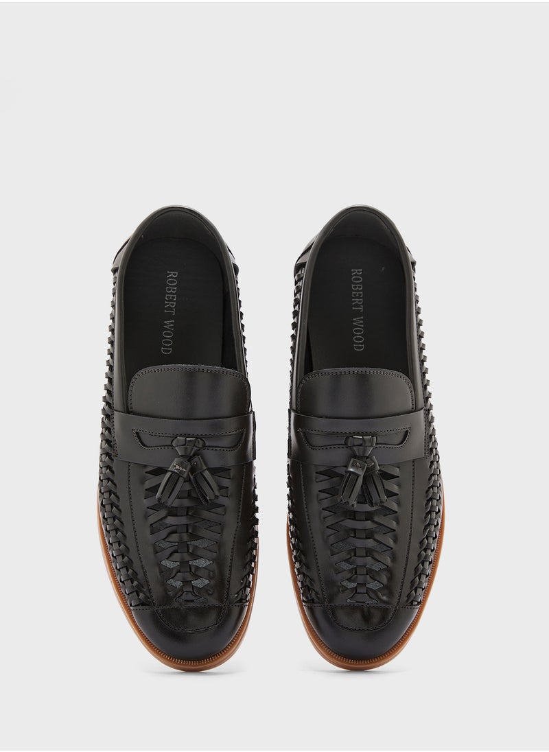 Tassel Detail Casual Slip Ons