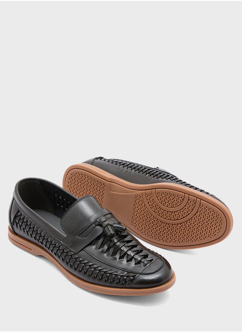 Tassel Detail Casual Slip Ons
