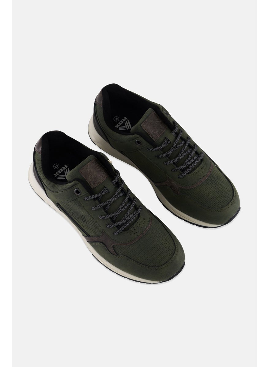 Men Lace Up Casual Shoes, Dark Green