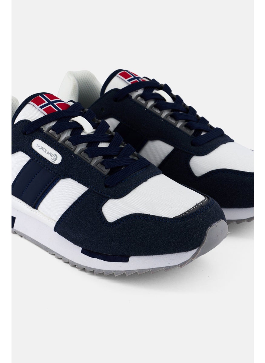 Men Lace Up Casual Shoes, Navy Blue