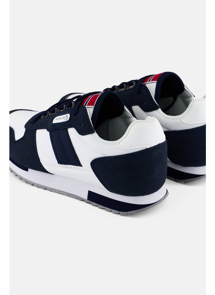 Men Lace Up Casual Shoes, Navy Blue