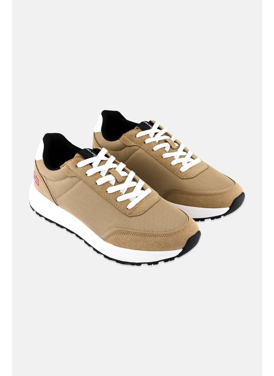 Men Lace Up Outdoor Causal Shoes, Khaki