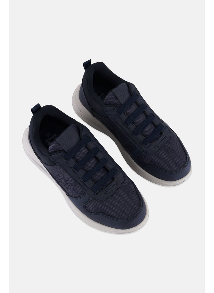Men Lace Up Casual Shoes, Navy