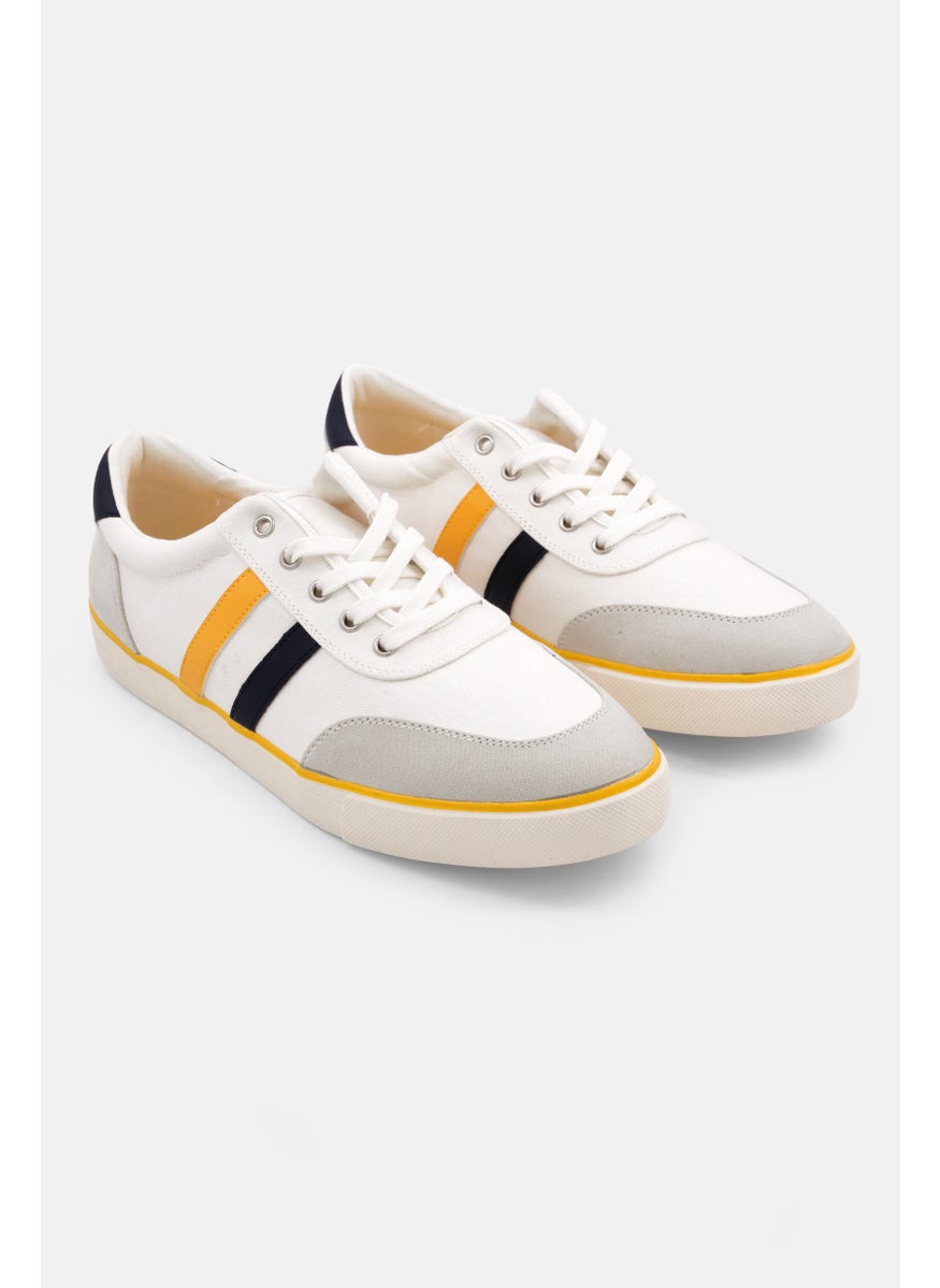 Men Noah Stripe Yellow  Casual Shoe, Off White Combo