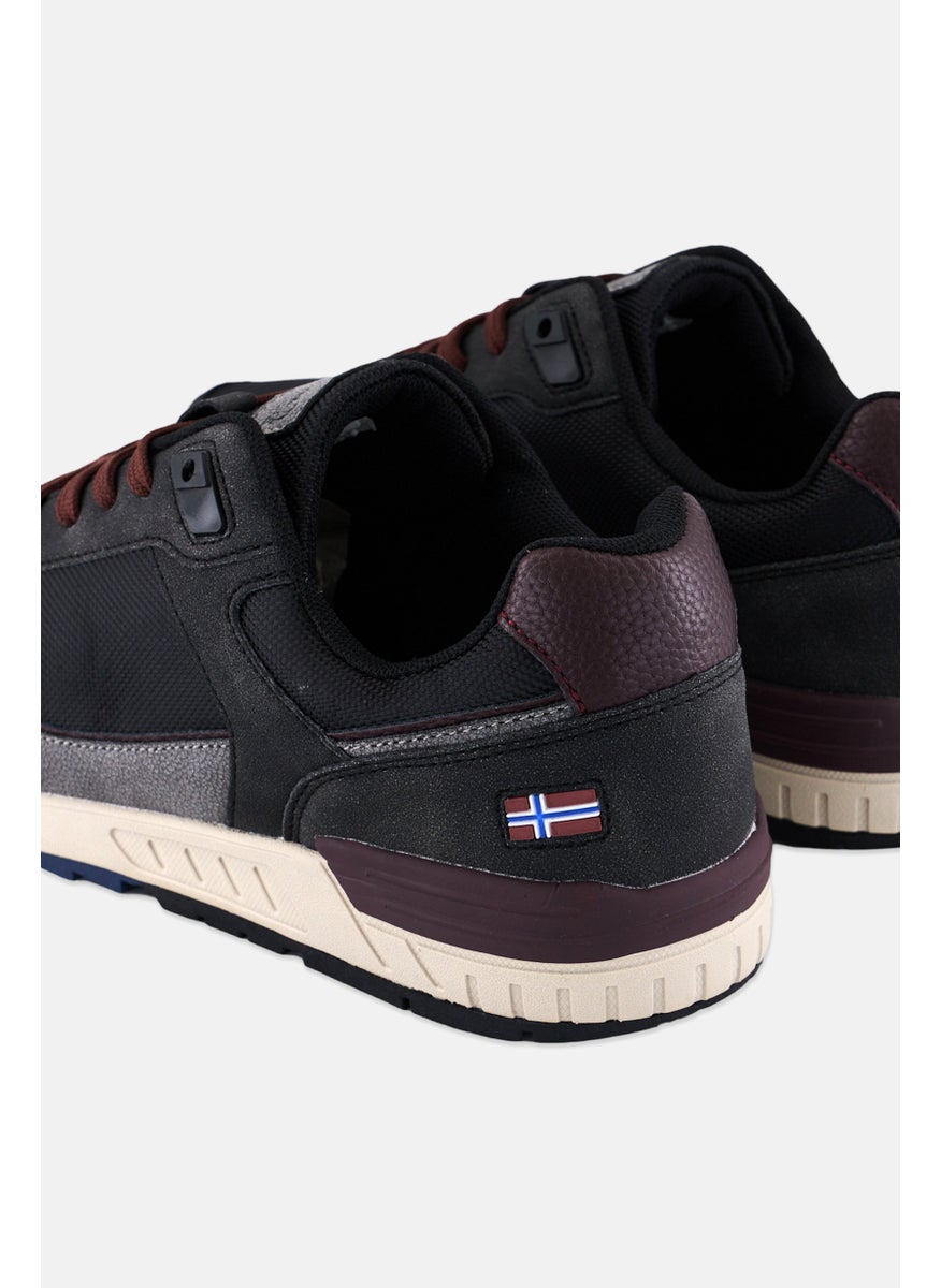 Men Lace Up Casual Shoes, Black