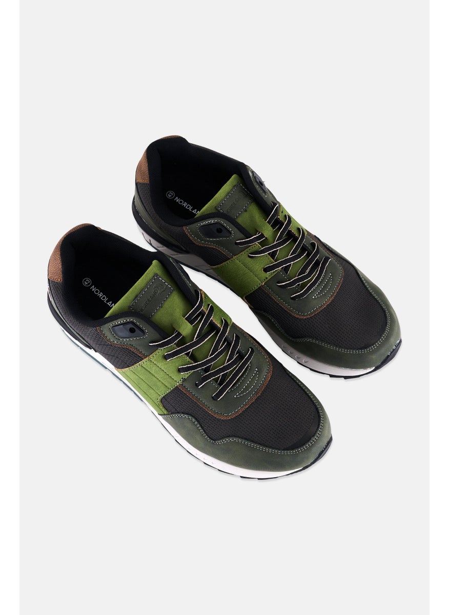 Men Lace Up Casual Shoes, Dark Green