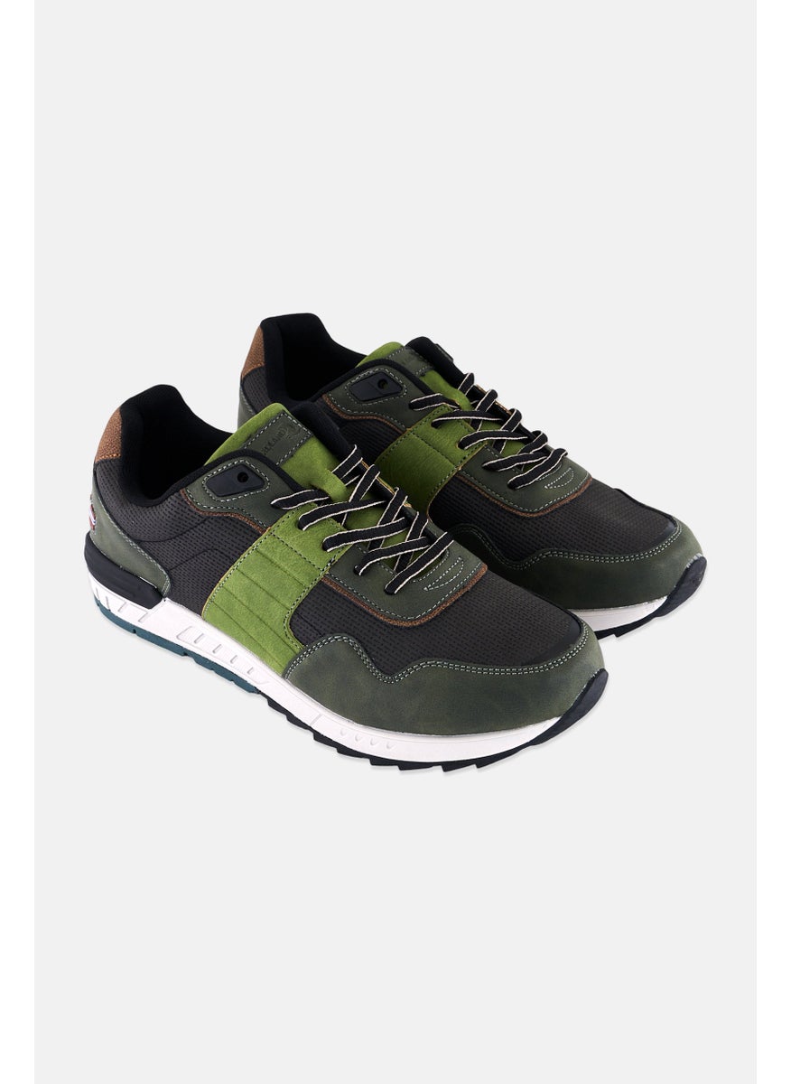 Men Lace Up Casual Shoes, Dark Green