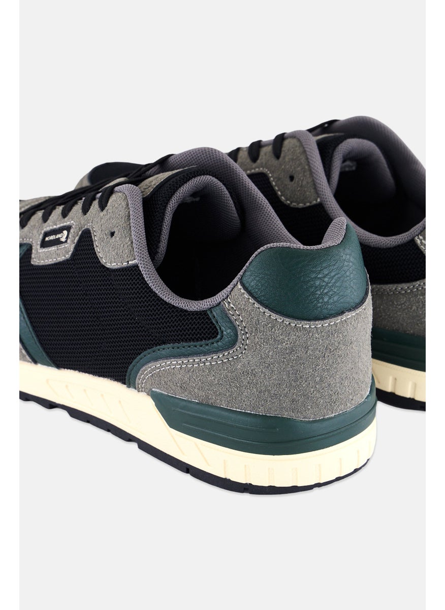 Men Lace Up Casual Sneaker, Dark Grey
