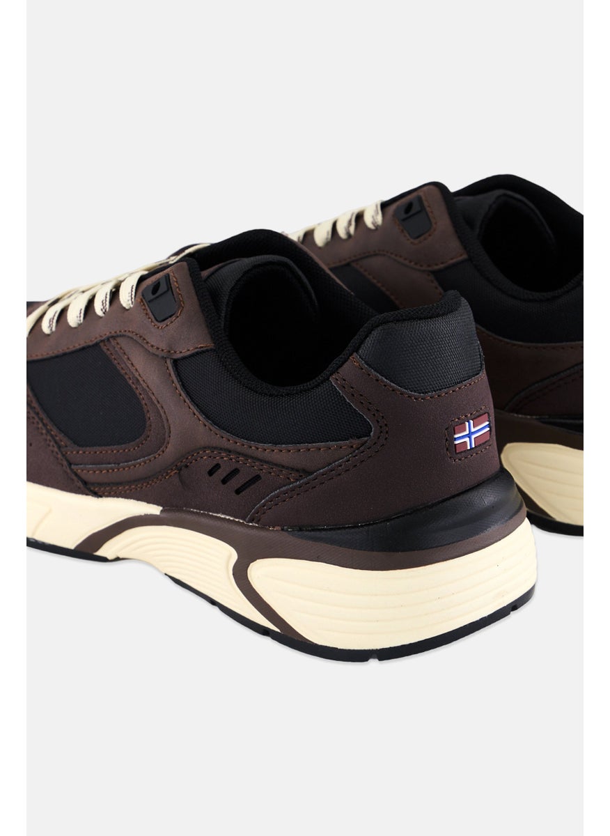 Men Lace Up Casual Shoes, Dark Brown