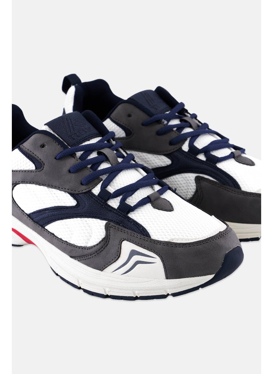 Men Textile Upper Lace Up Shoes, White