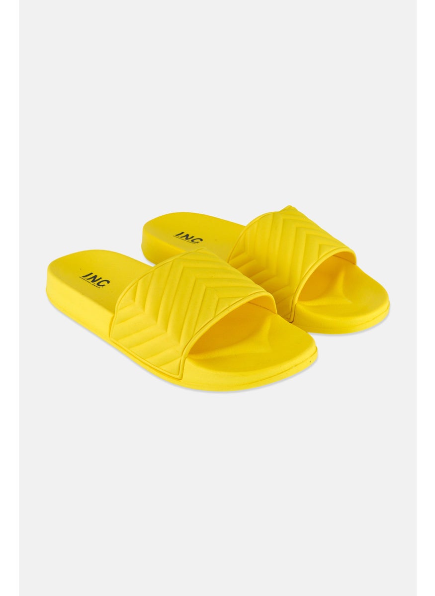 Men Slip On Slides, Yellow