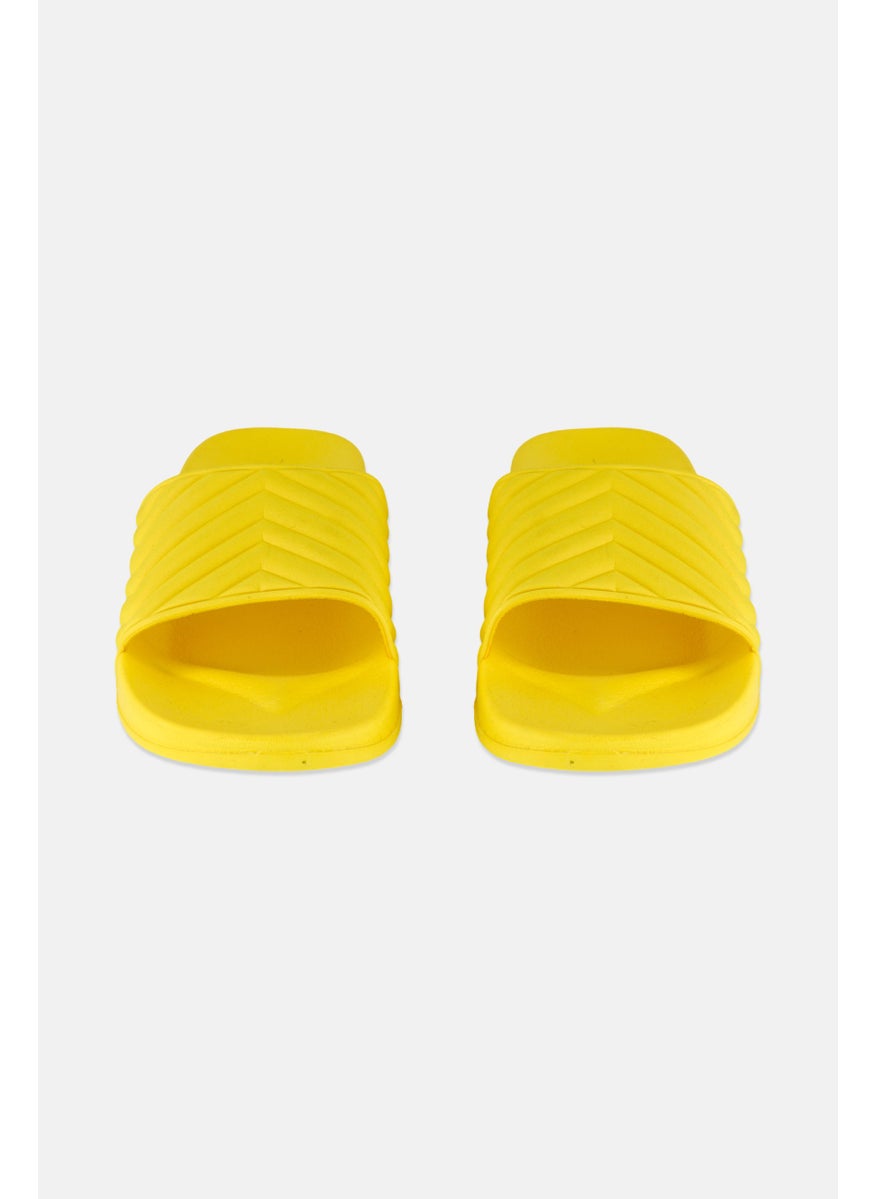 Men Slip On Slides, Yellow