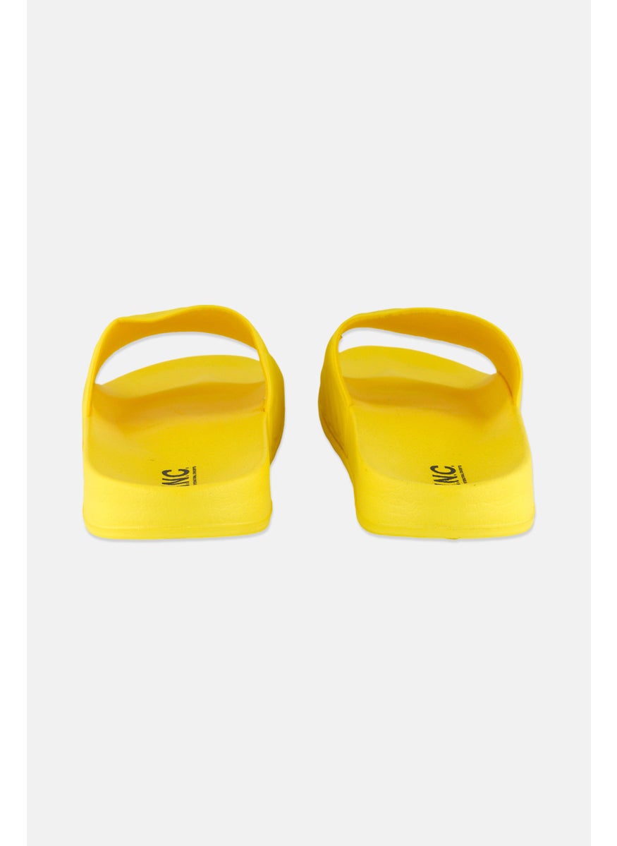 Men Slip On Slides, Yellow