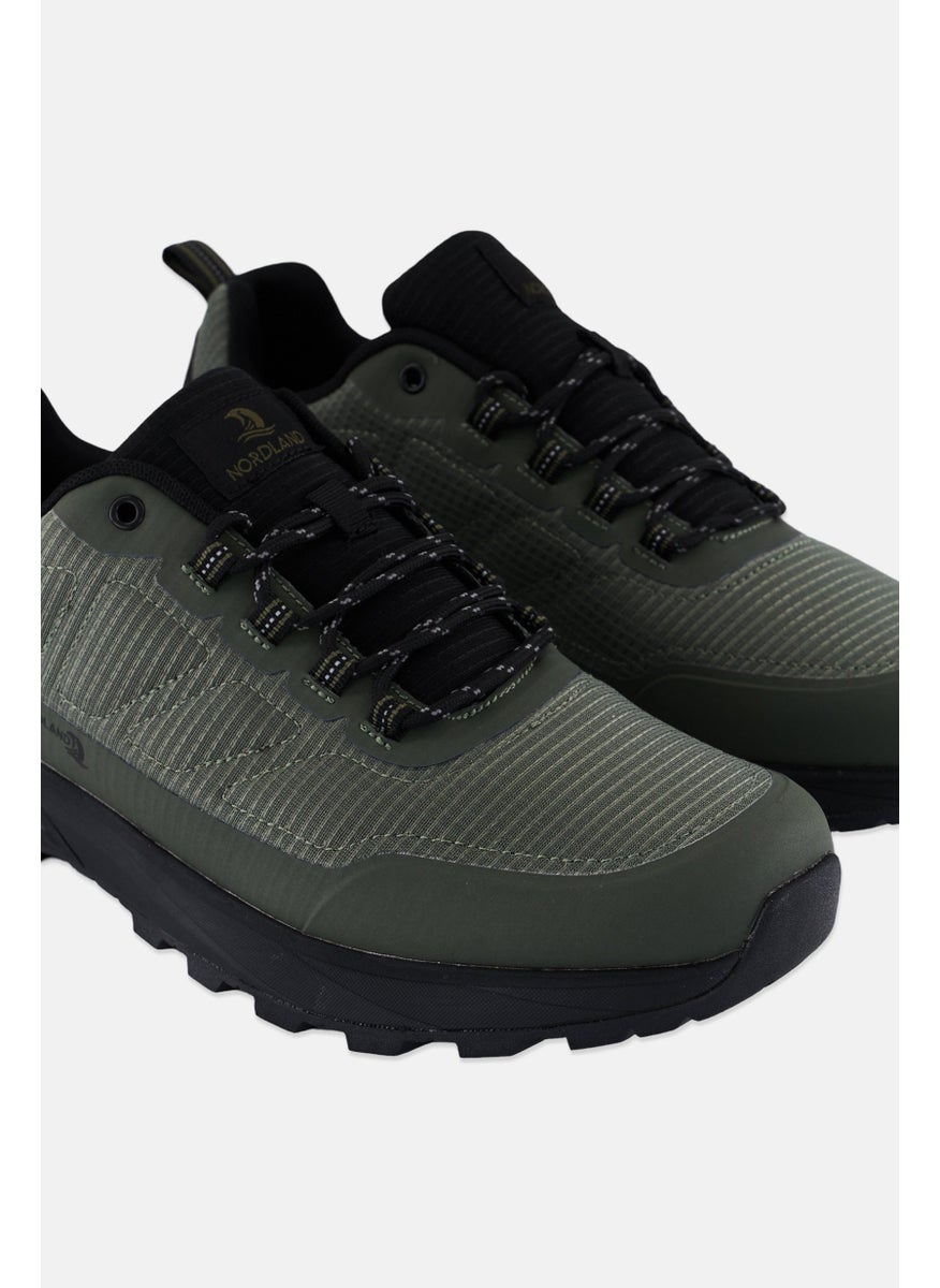 Men Brand Logo Lace Up Casual Shoe, Black
