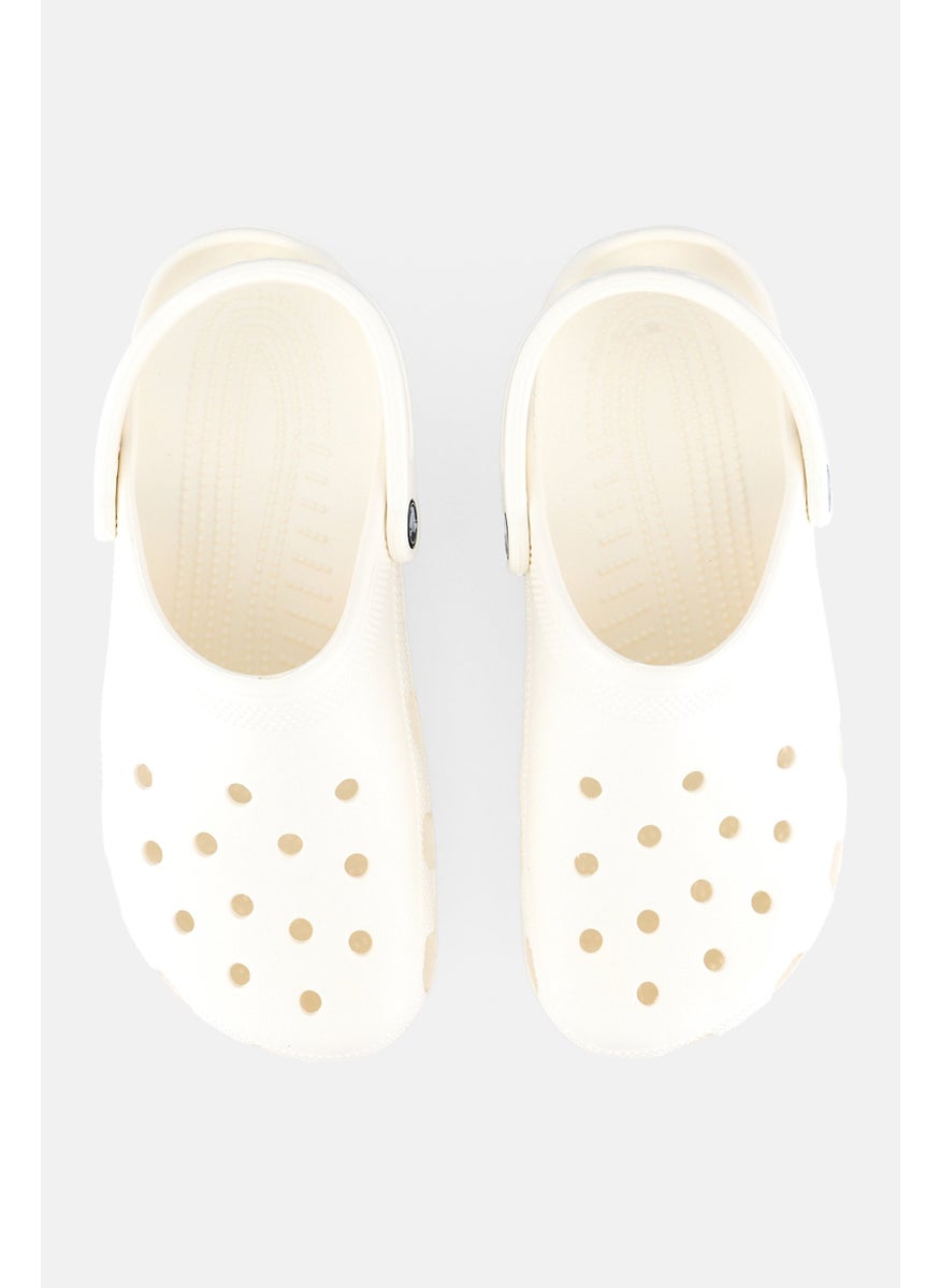 Men Sling Back Classic Clogs, White