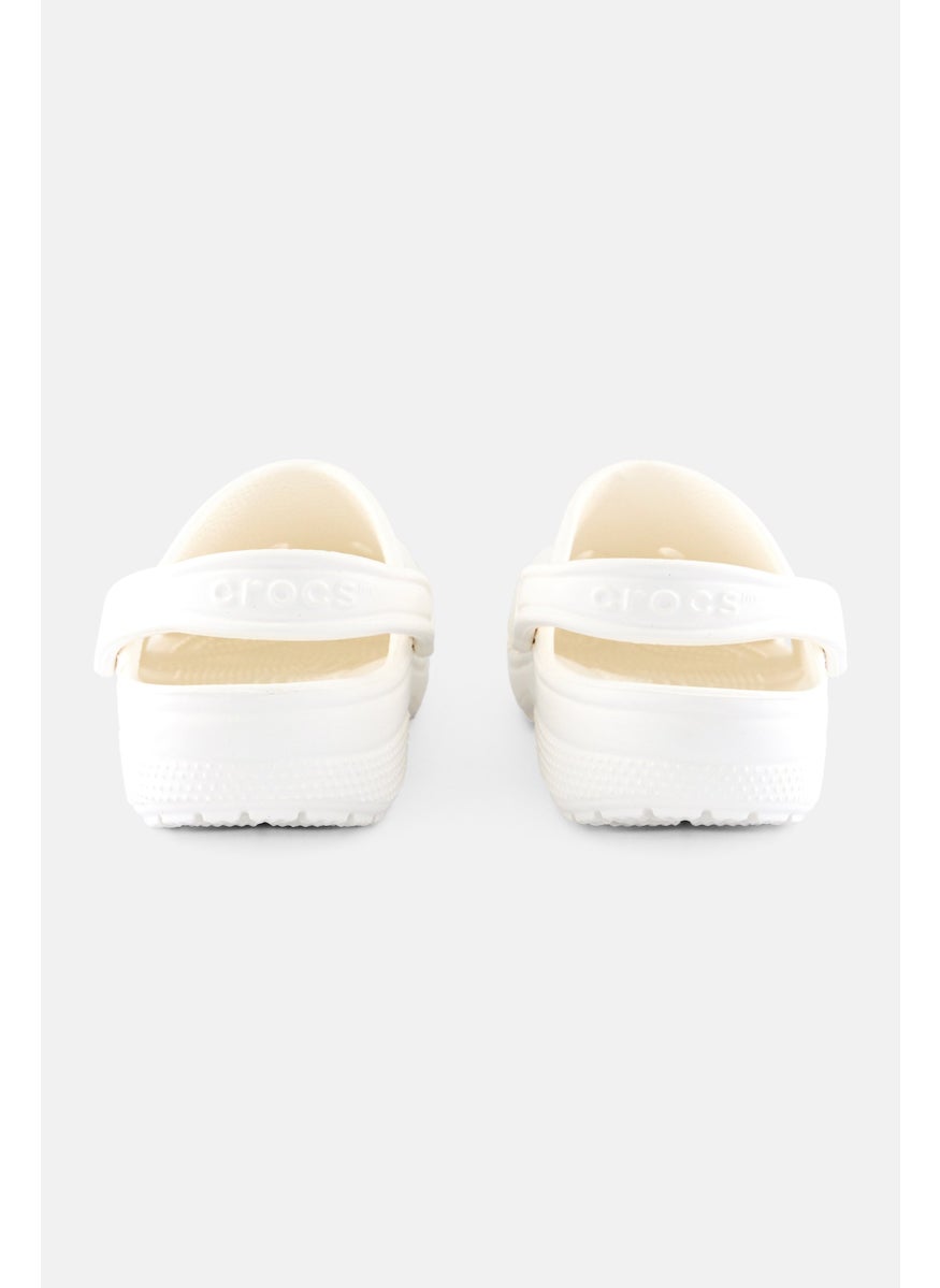 Men Sling Back Classic Clogs, White